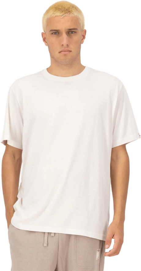 Mons Royale Yonder Merino Organic Cotton T-Shirt Mens Vintage White