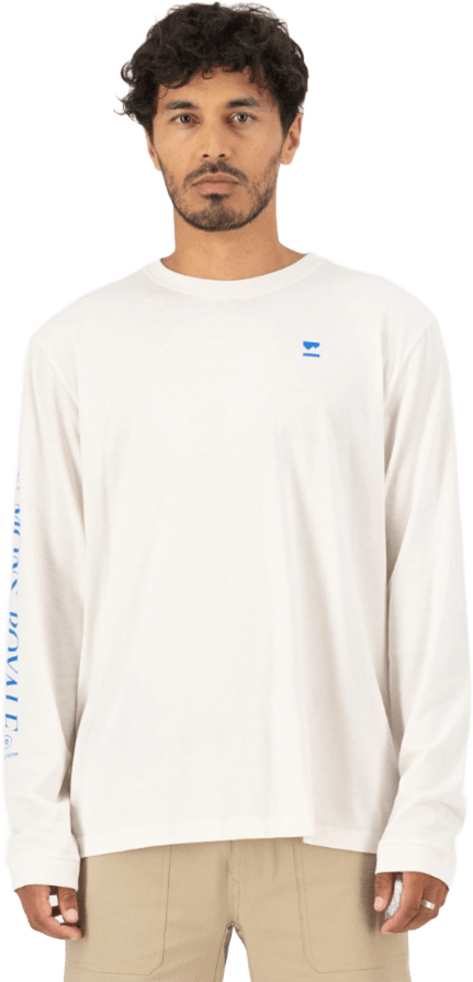 Mons Royale Yonder Merino Organic Cotton LS Mens Vintage White (SS25)