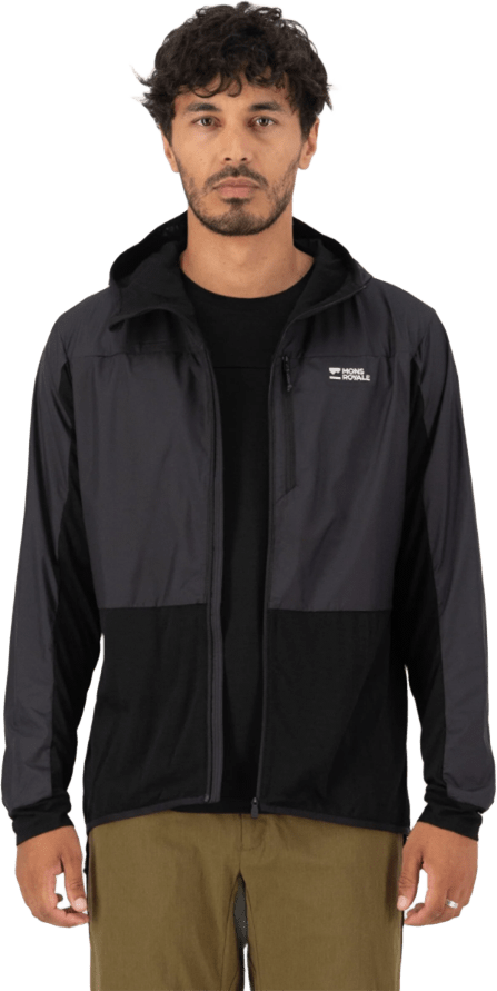 Mons Royale Diversion Merino Wind Jacket Mens Black