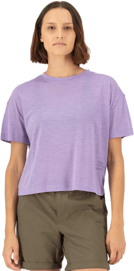 Mons Royale Zephyr Merino Tencel Boxy T-Shirt Womens Lupin