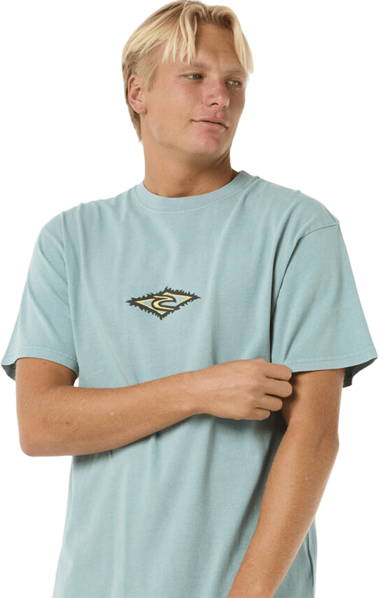 Rip Curl Raw Energy Sloth Tee Mens Blue Lagoon