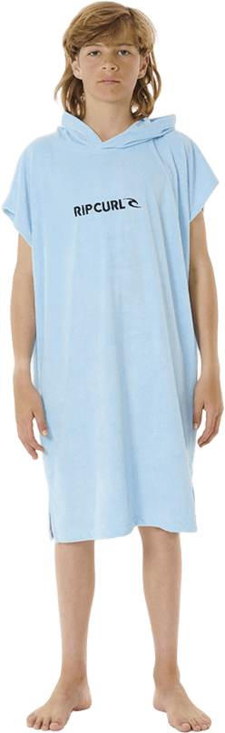 Rip Curl Brand Hooded Towel Kids Blue Lagoon