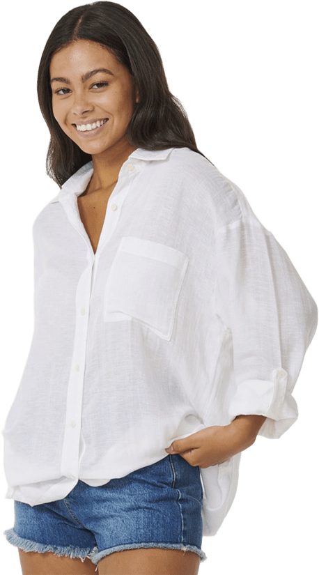 Rip Curl Premium Surf Holiday Shirt Womens White