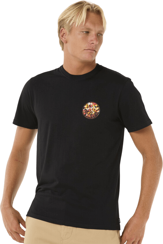 Rip Curl Wettie Passage Icon Tee Mens Black