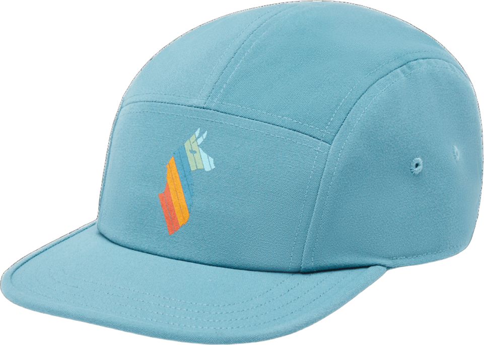 Cotopaxi Llama Stripes 5 Panel Hat Blue Spruce
