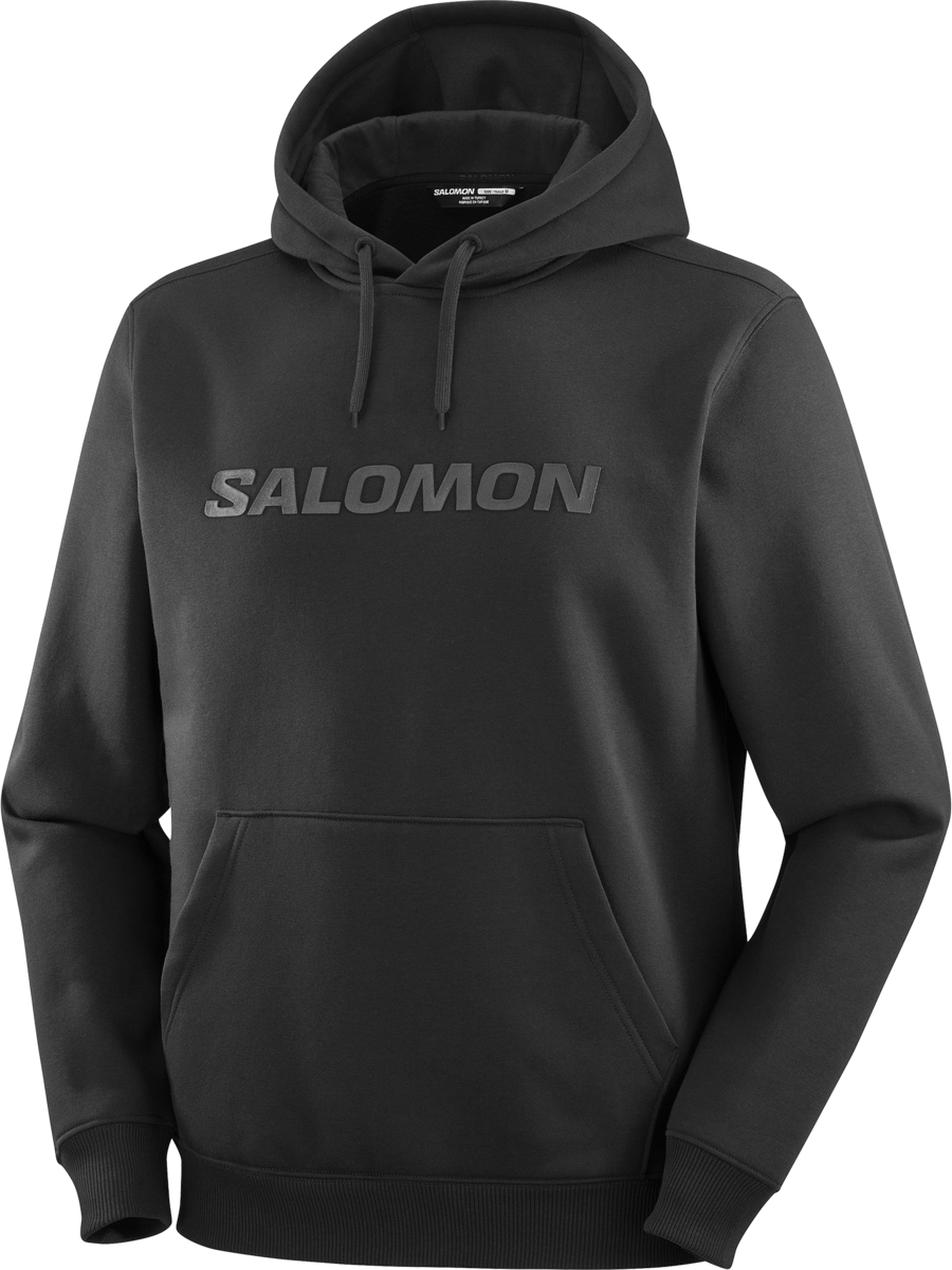 Salomon Big Logo Hoodie Mens Deep Black