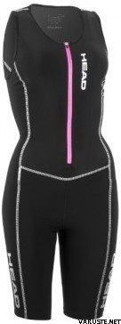 Head Tri Suit Front Zip Women Black