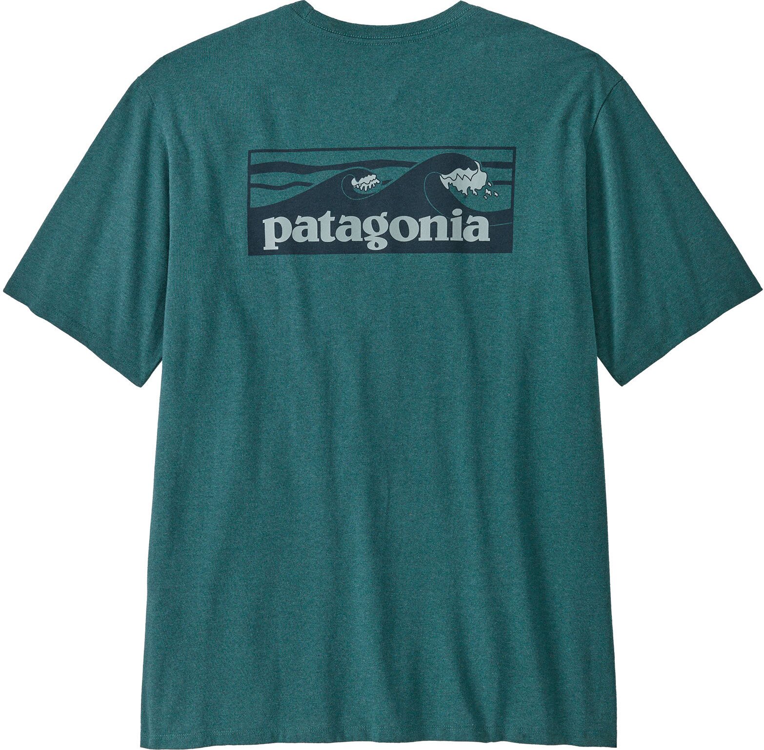 Patagonia Boardshort Logo Pocket Responsibili-Tee Mens Wetland Blue