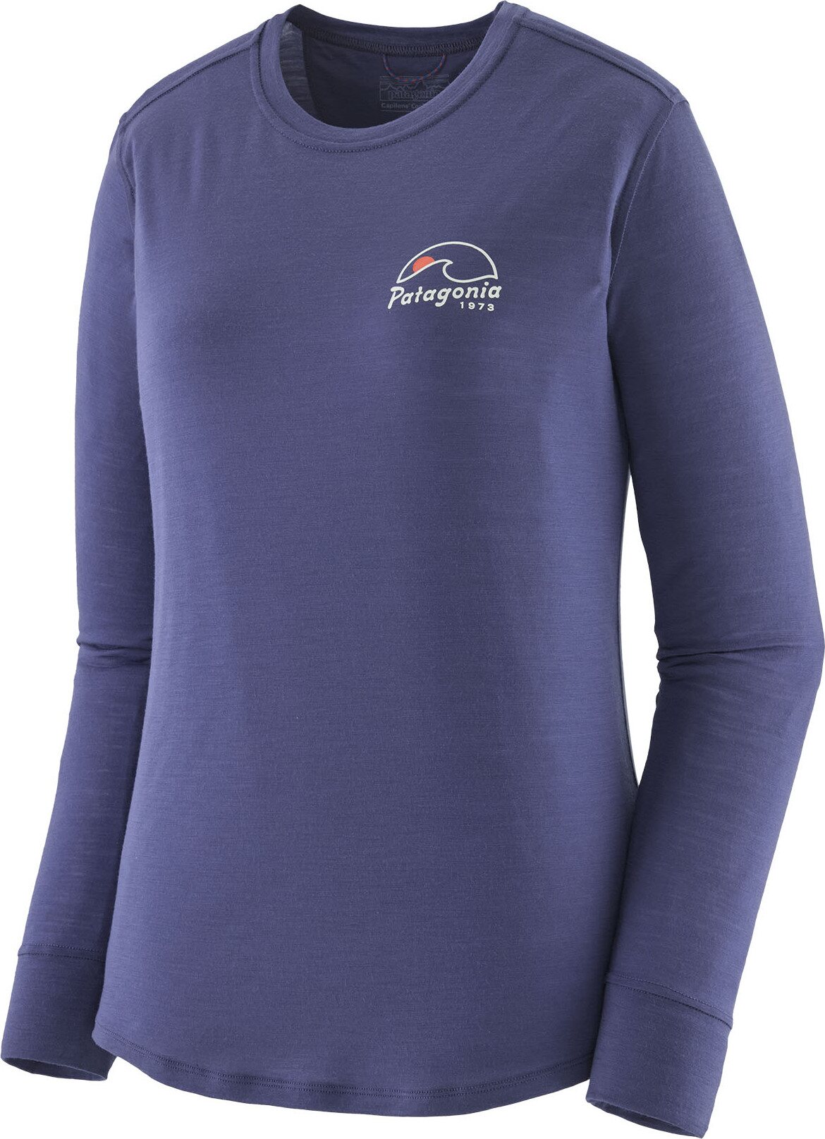 Patagonia Longsleeve Cap Cool Merino Graphic Shirt Womens Imagine Moon: Solstice Purple
