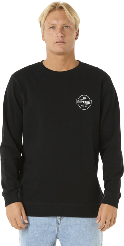 Rip Curl Stapler Crew Mens Black