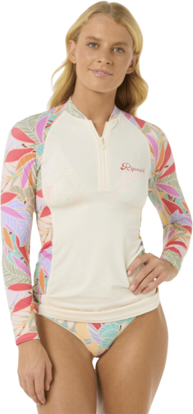 Rip Curl Cala Vadella Long Sleeve UPF Rash Vest Womens Multico