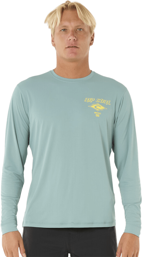 Rip Curl Icons Surflite UPF Long Sleeve Mens Blue Lagoon