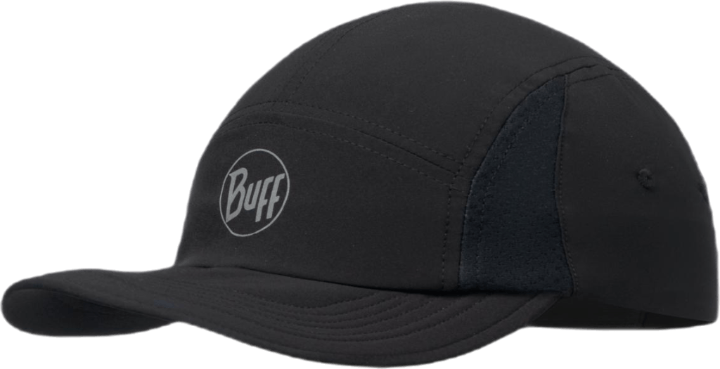 Buff 5 Panel Go Cap R-Solid Black