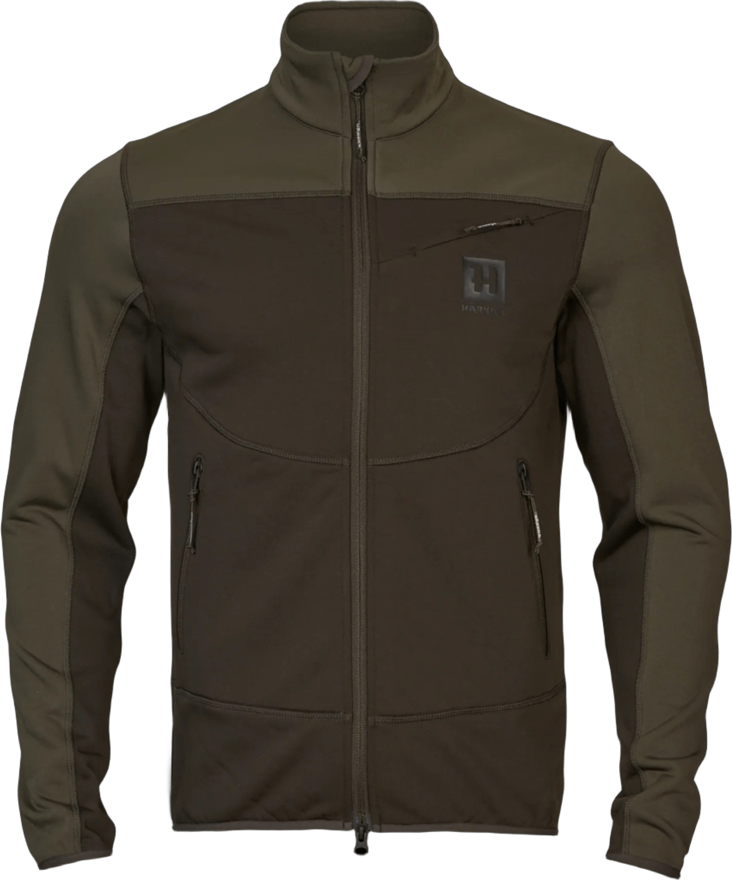 Härkila Olaf Fleece Jacket Mens Shadow Brown / Forest Night