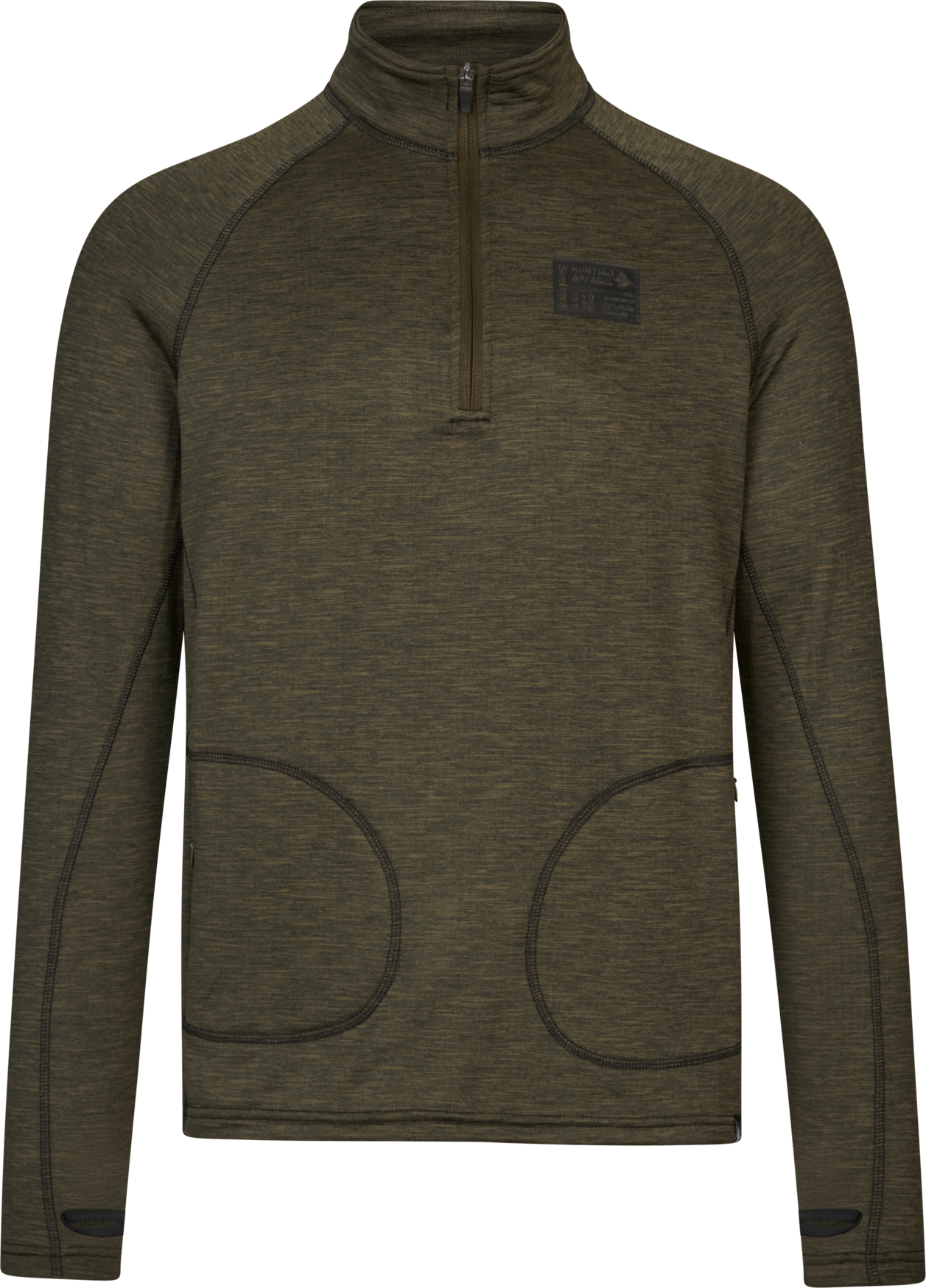 Seeland Peak Half Zip Mens Pine Green Melange