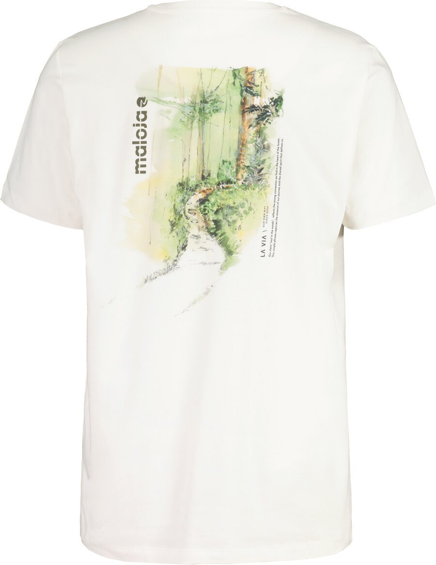 Maloja SonntagskopfM. Organic Cotton Tee Mens Shaded White Own Way
