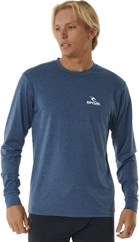 Rip Curl Stack UPF Long Sleeve Mens Navy Marle