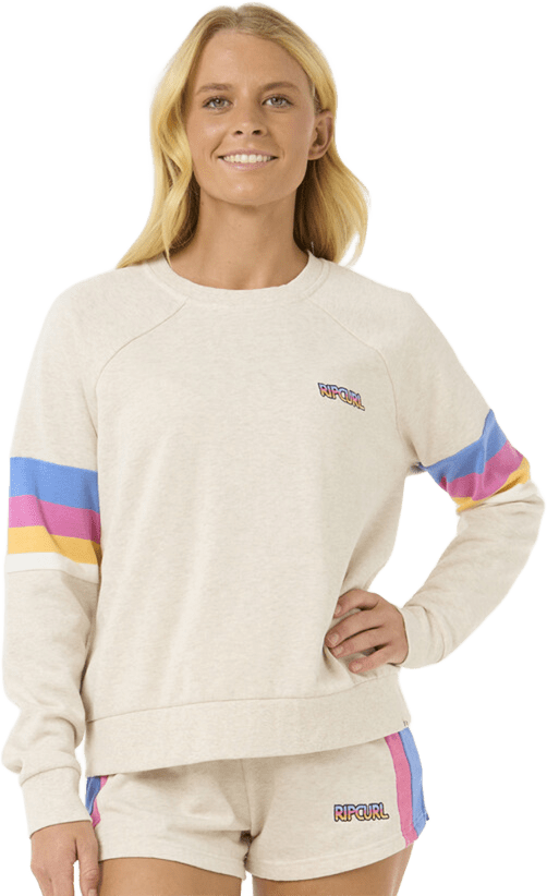 Rip Curl Las Dalias Raglan Crew Womens Outmeal Marle
