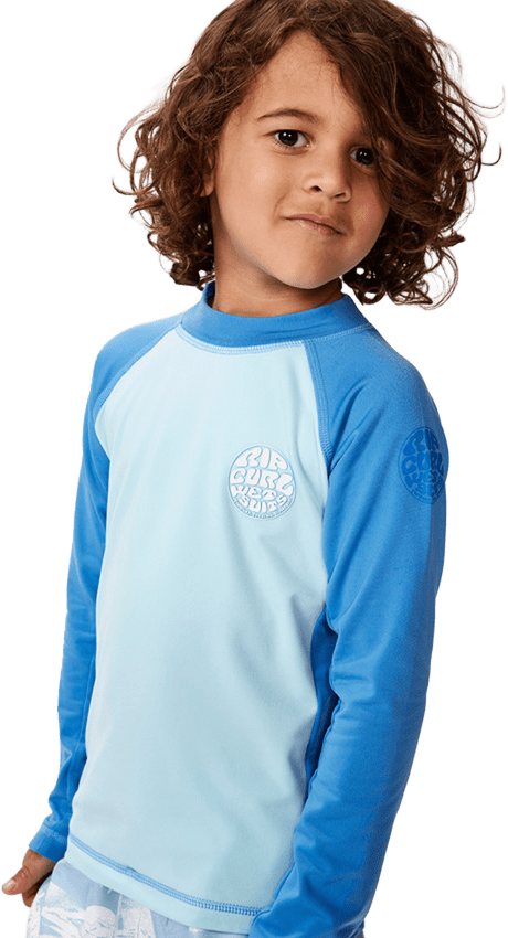 Rip Curl Icons UV Brushed Long Sleeve Kids Blue Gum