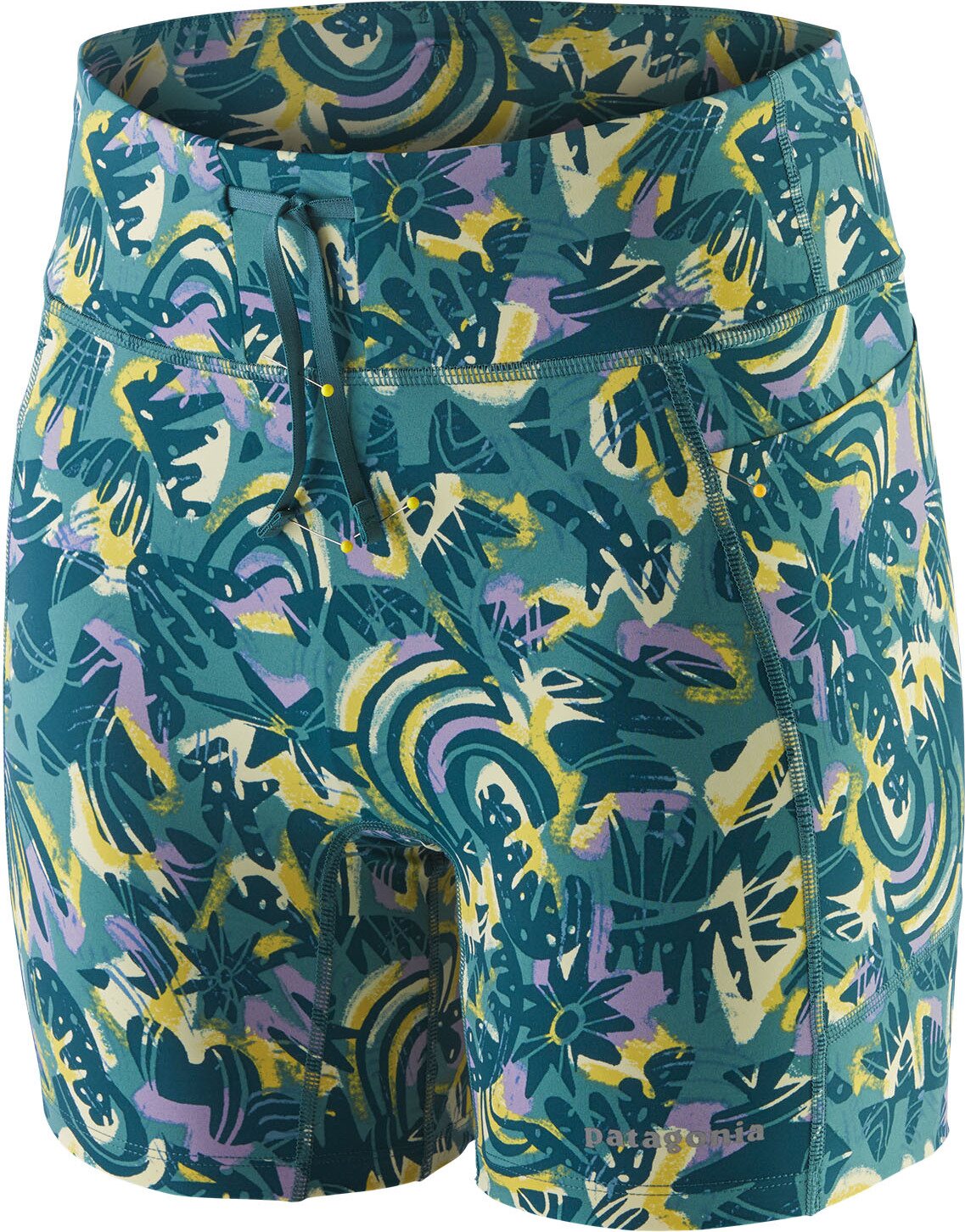 Patagonia Endless Run Shorts 6" Womens Wild Botanist: Wetland Blue