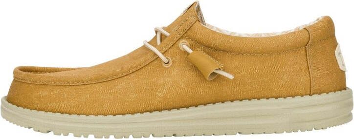 HeyDude Wally Stretch Canvas Mens Cumin Brown / Stone Grey