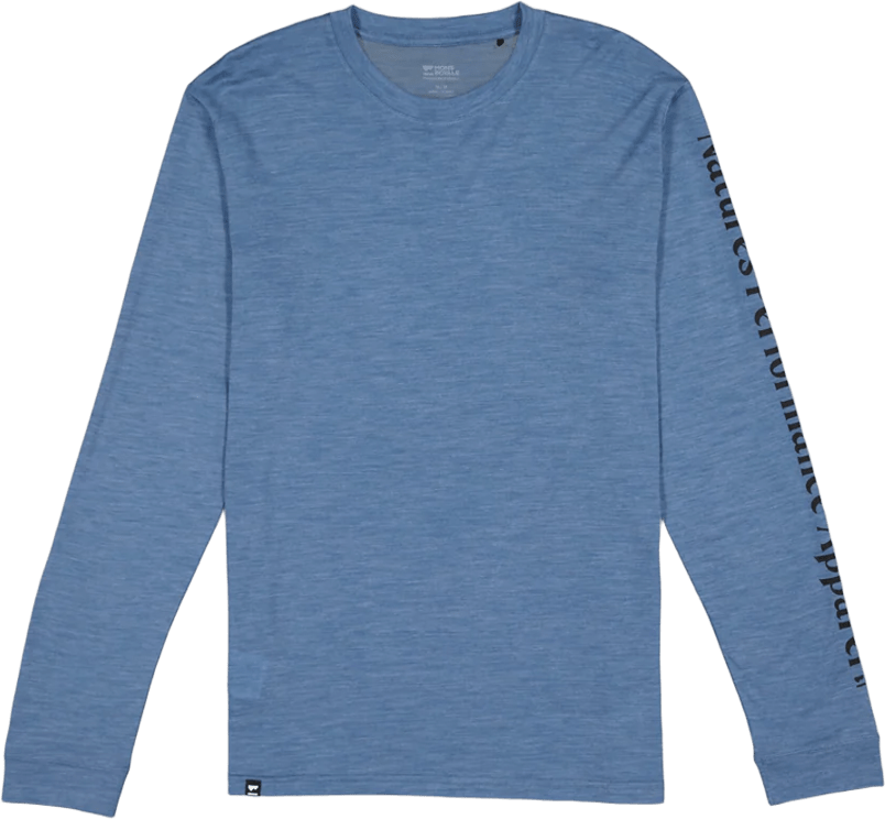 Mons Royale Zephyr LS Mens Steel Blue