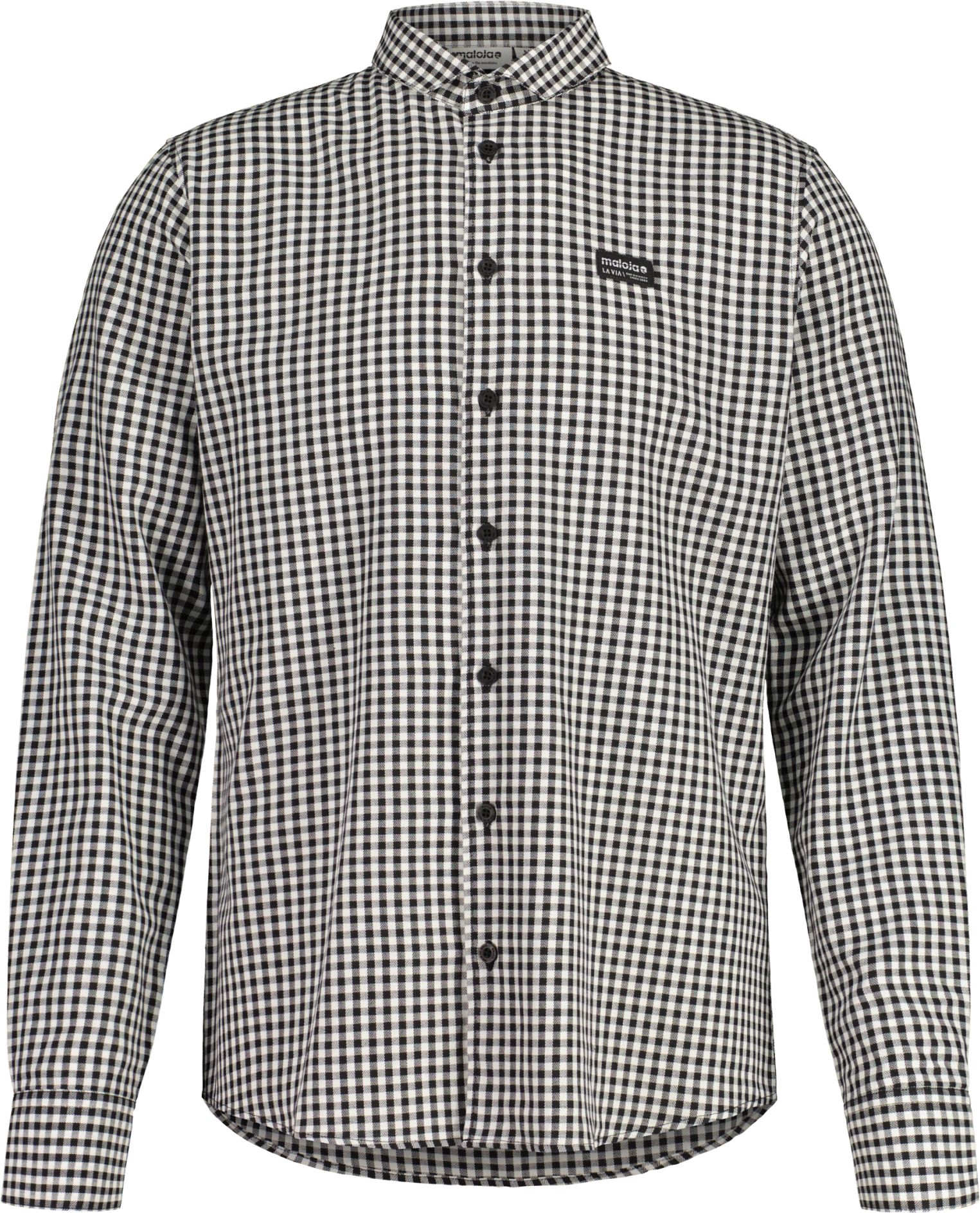 Maloja SchnappenM. 1/1 Check Shirt Mens Deep Black Multi