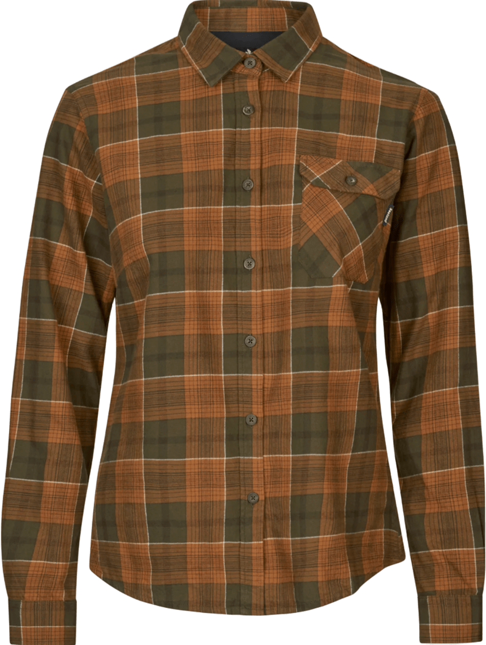 Seeland Skye Flannel Shirt Womens Grizzly Brown / Terracotta Check