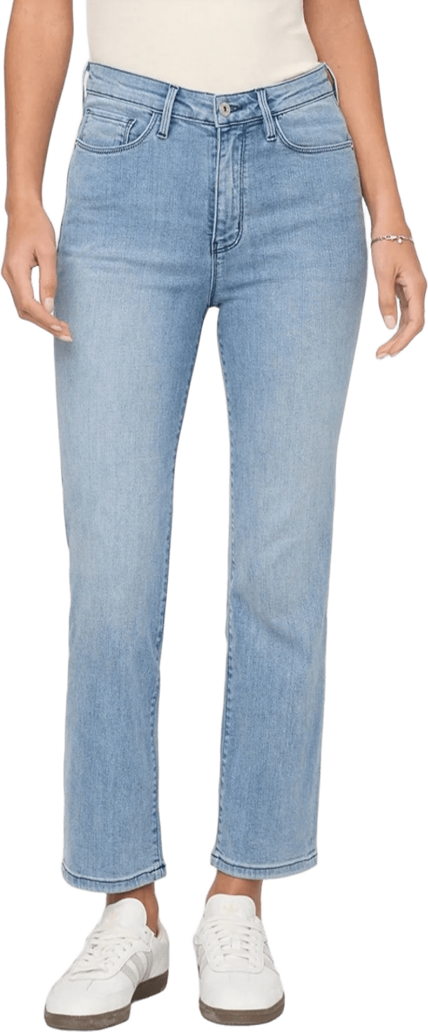 Duer No Sweat Denim High Rise Slim Straight Womens Mystic Blue