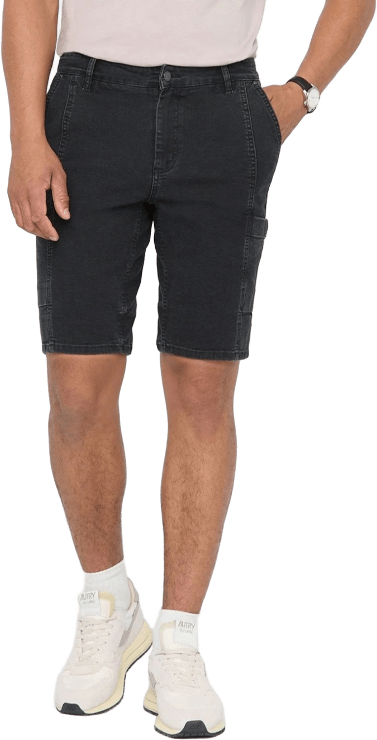 Duer Stretch Canvas Cargo Short Mens Black