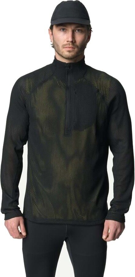 Houdini Pace Flow Half Zip Mens True Black