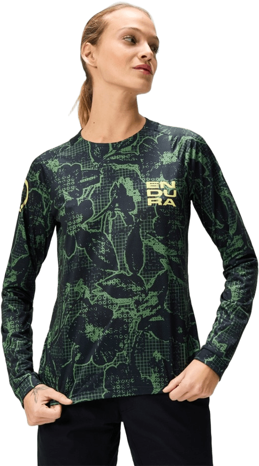 Endura Floral LTD Printed L/S Tee Womens Black