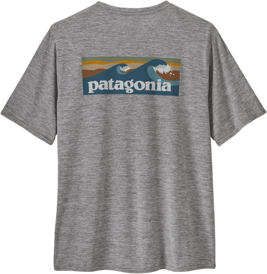 Patagonia Cap Cool Daily Graphic Shirt - Waters Mens Boardshort Logo Abalone Blue: Feather Grey
