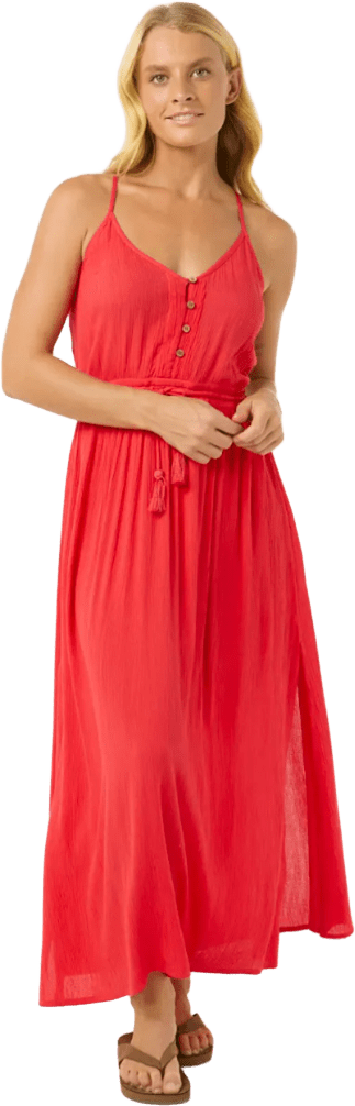 Rip Curl Classic Surf Maxi Dress Hibiscus Red