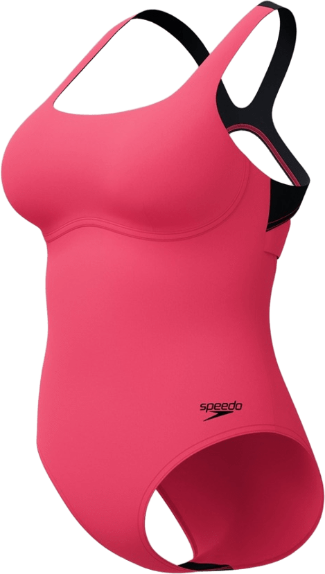 Speedo Flex Band Swimsuit with Integrated Swim Bra Womens Rasberry Fill