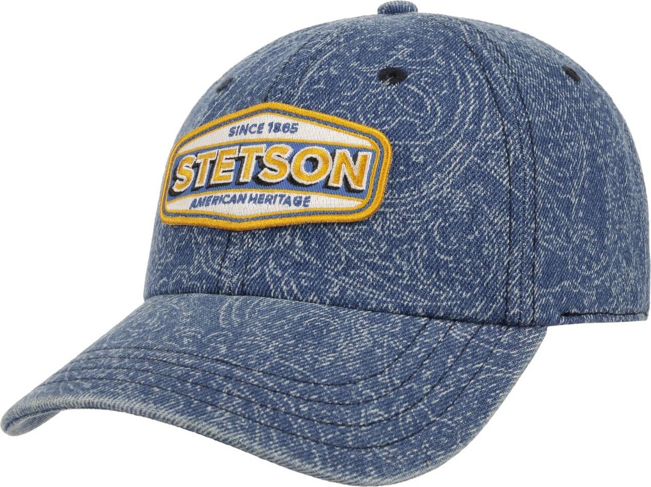 Stetson Baseball Cap Paisley Stetson Festival Denim Blue