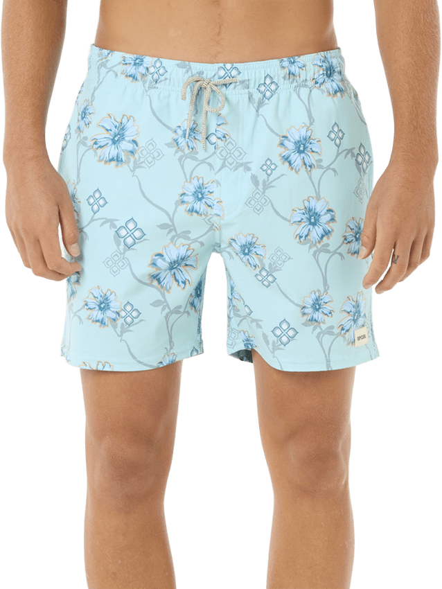 Rip Curl Surf Revival Floral Volleyshort Mens Aqua