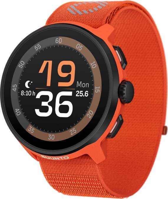 Suunto Run Nailonrannekkeella Coral Orange