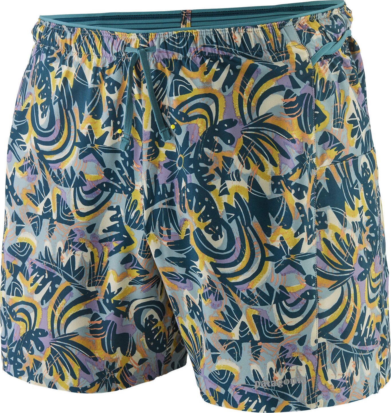 Patagonia Strider Pro Shorts - 5" Mens Wild Botanist: Thermal Blue