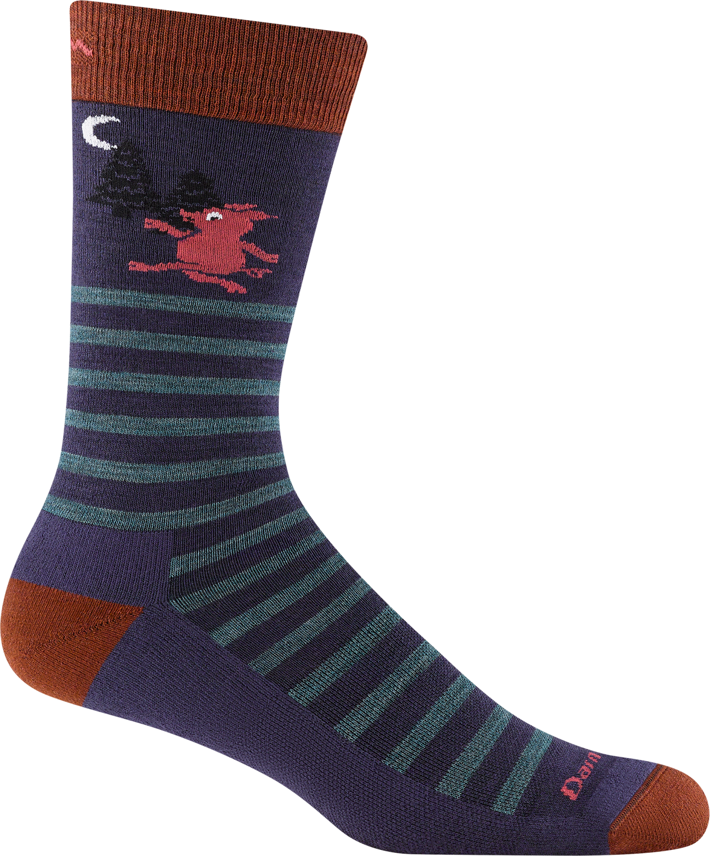 Darn Tough Wild Life Crew Lightweight with Cushion Merino Mens Blackberry