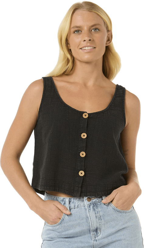 Rip Curl Classic Surf Tank II Womens Washed Black