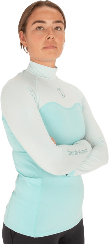 Fourth Element Hydro-T Classic Long Sleeve Rash Vest Womens Aqua/Surf Spray