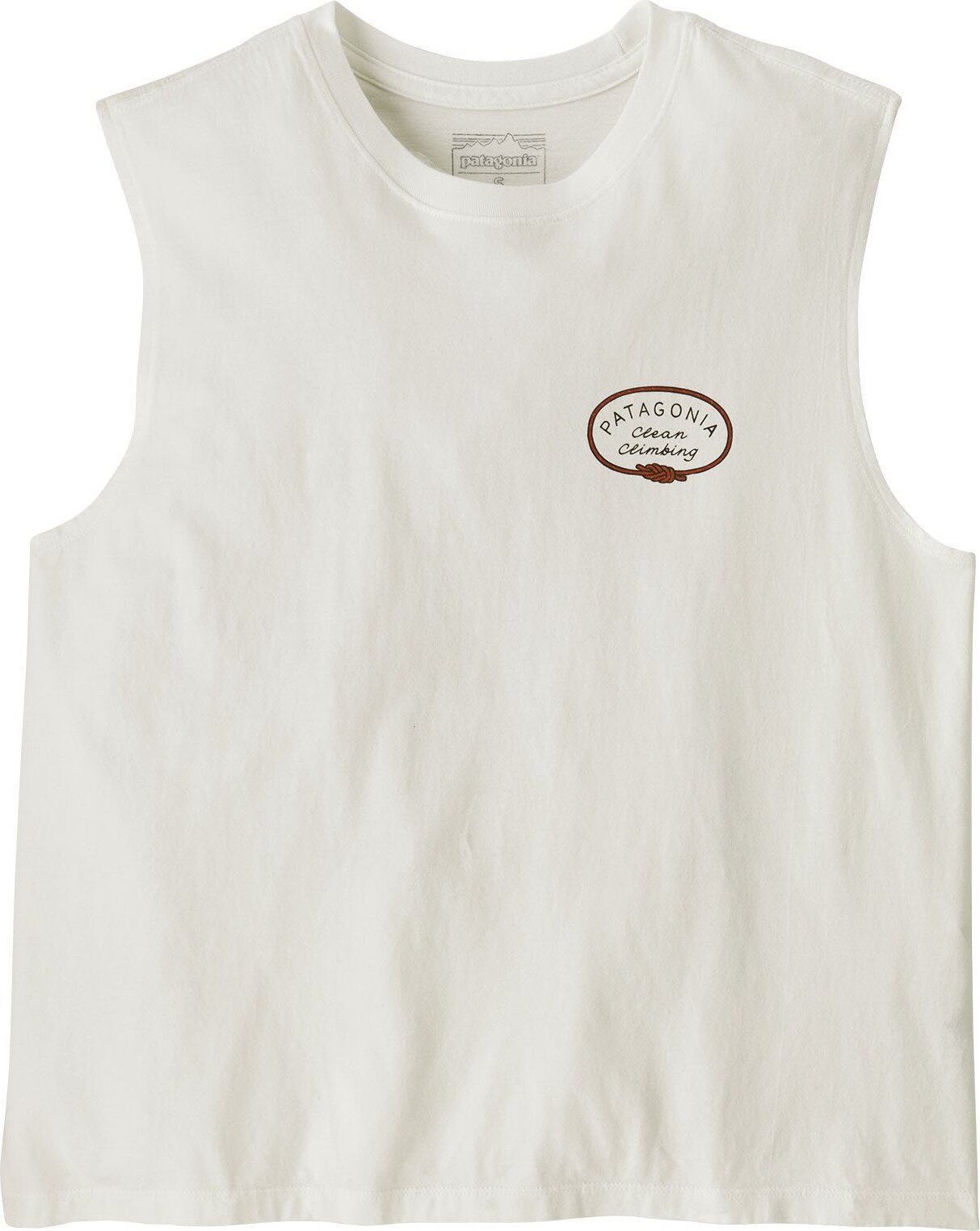 Patagonia Clean Climb Roots Boxy Organic Tank Womens White