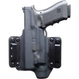 BlackPoint Tactical Leather Wing Holster, 1.75" belt loops, with Light