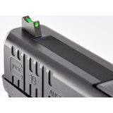Wilson Combat Sight Set Glock Snag-Free Vickers Elite Black Serrated Rear GRN Fiber Optic Front .245"
