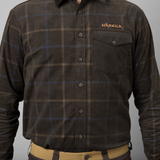 Härkila Kaldfjord Corduroy Check Shirt Mens‪, Shadow Brown