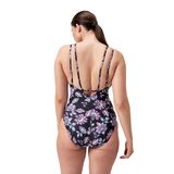 Speedo Shaping Printed Strappy 1 Piece Womens