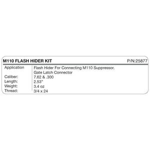 KAC 7.62 M110 FLASH SUPPRESSOR KIT, 3/4"-24 TPI