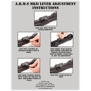 ARMS Throw Lever® Rings (30mm) With A.R.M.S. MK II Lever, Medium