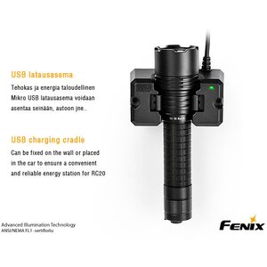 Fenix RC20 telakka-ladattava taskulamppu